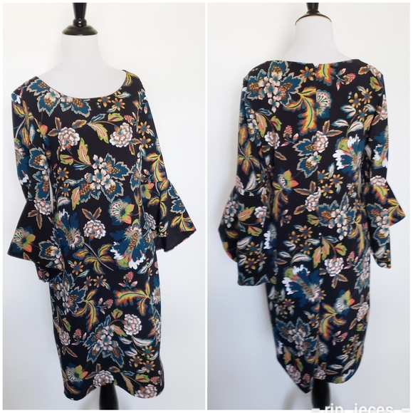INC International Concepts Dresses & Skirts - 4 for $25 bell sleeve floral print dress
